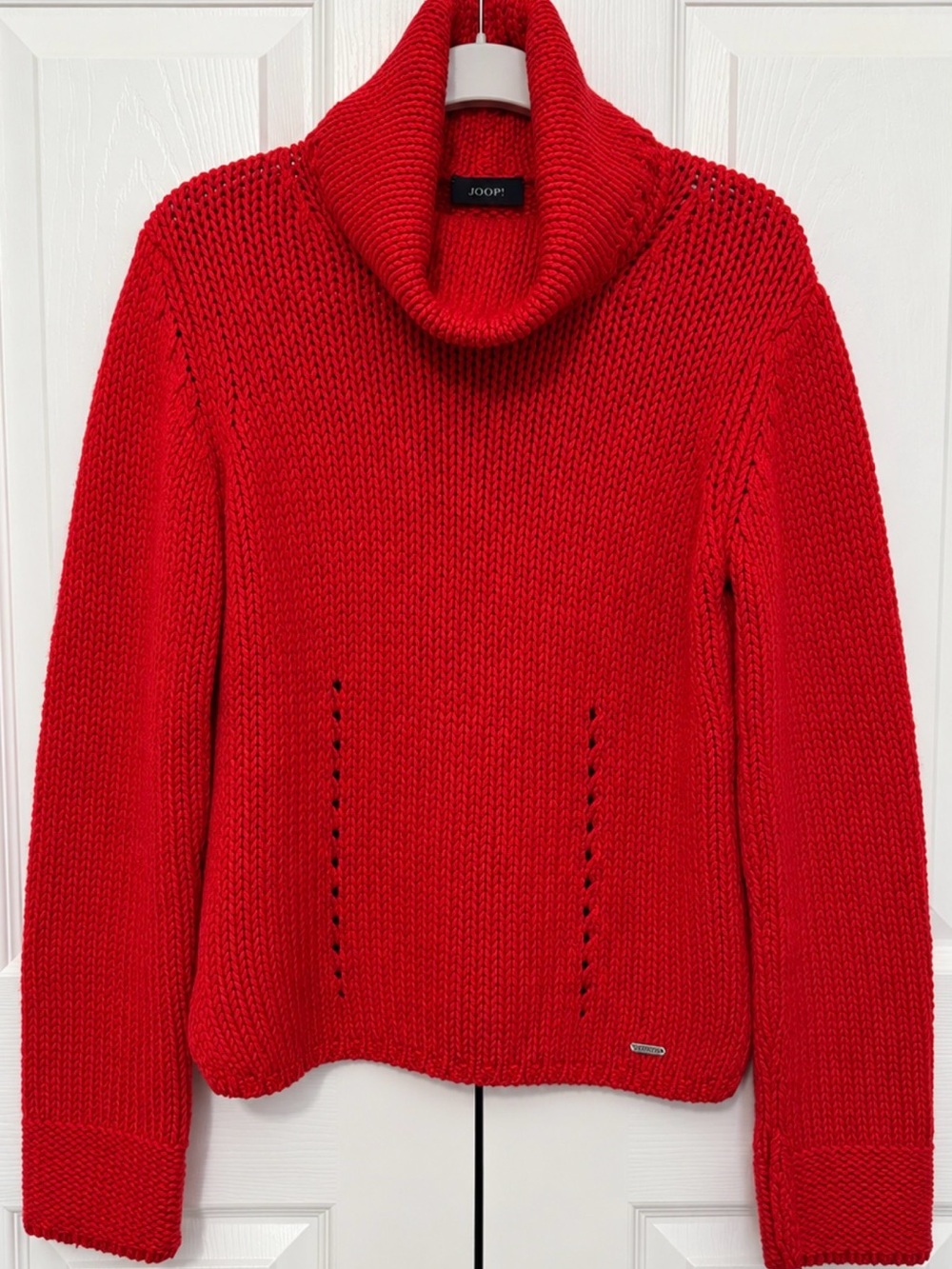 JOOP! Women’s Red Wool Blend Turtleneck Sweater Size: 38 (US 8 / M)